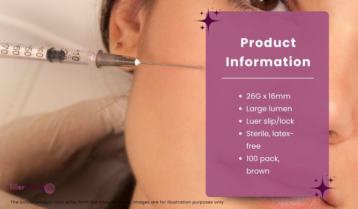 BD BD304300- Microlance hypodermic needle Brown 26G x 16mm 100 x needles - 4