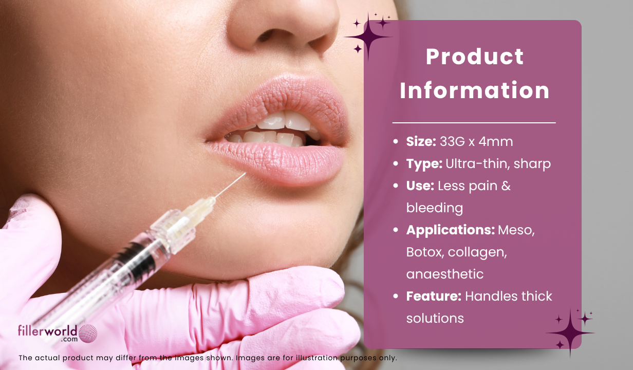 Jbp Nanoneedle 33G 4mm Regular (100 UTW needles) - 2