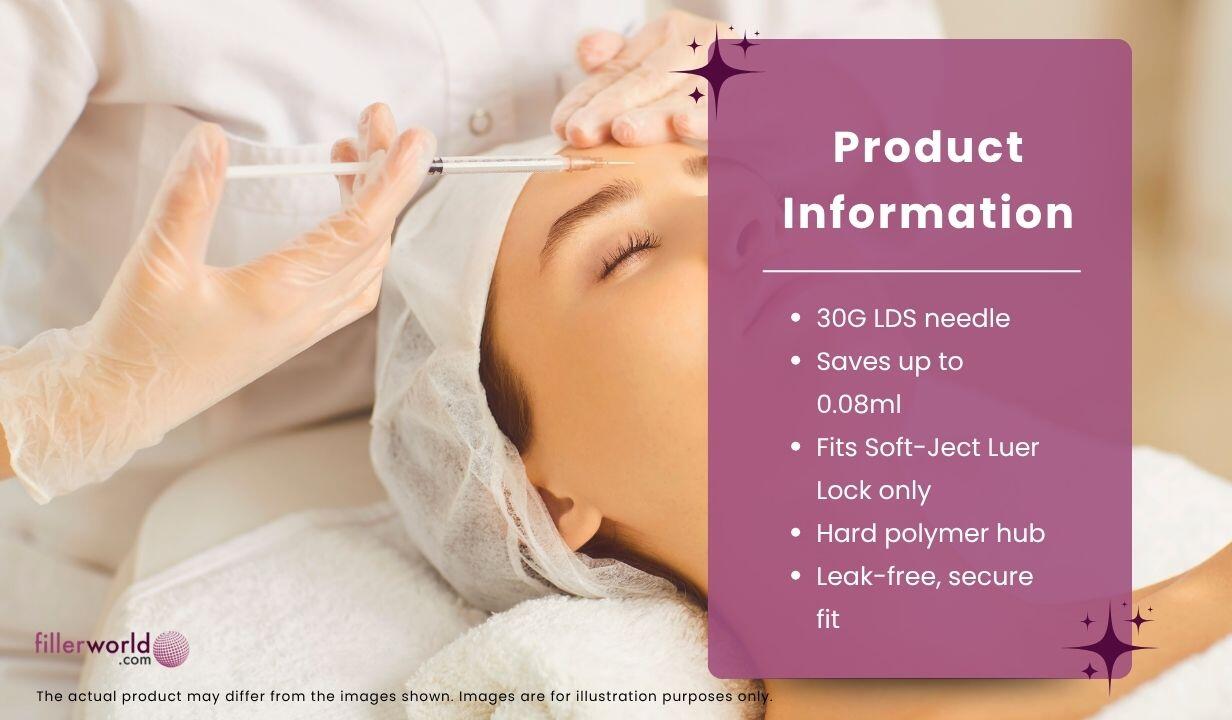 TSK Low Dead Space Hub Needle 30g x 13mm (1/2'') LDS-30013I 1 BOX OF 100 - 2