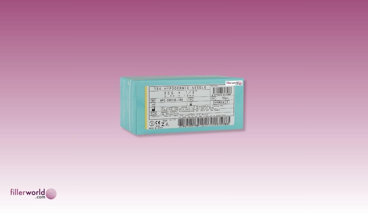 TSK Laboratories TSK Pre Regular Hub Needle 30G x 13mm (1/2") (HPC-30013E)- 1 BOX OF 100 - 1