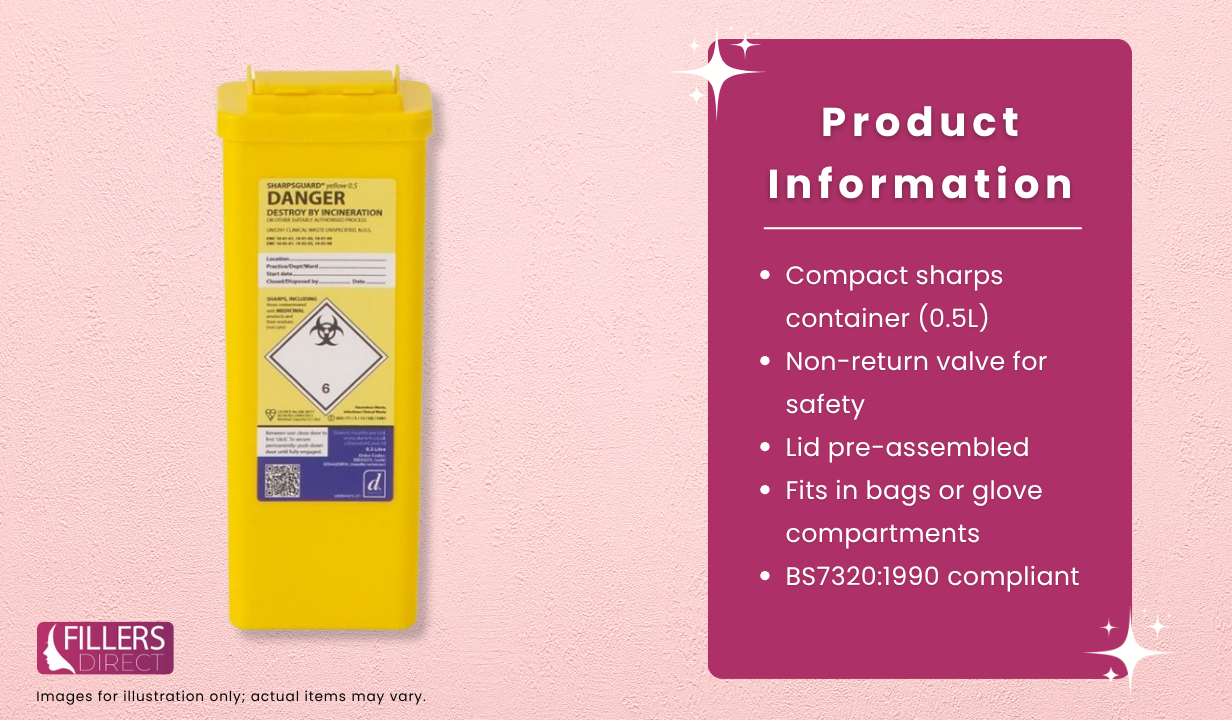 Sharpsguard - Yellow 0.5 Ltr Sharps Bin - 3