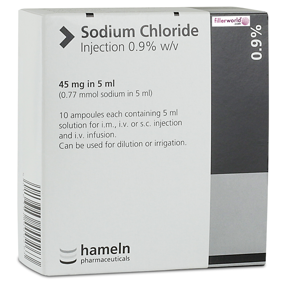 Sodium Chloride Injection 0.9% (45mg in 5ml ) 45mg  in 5ml, 10 ampoules - 1