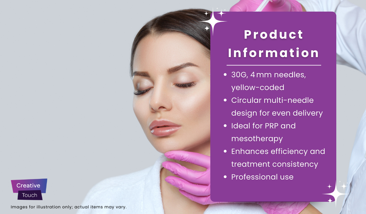 30G YELLOW 4MM X 5 MESO-RELLE CIRCULAR MULTI INJECTOR (PRP & MESOTHERAPY) - 3