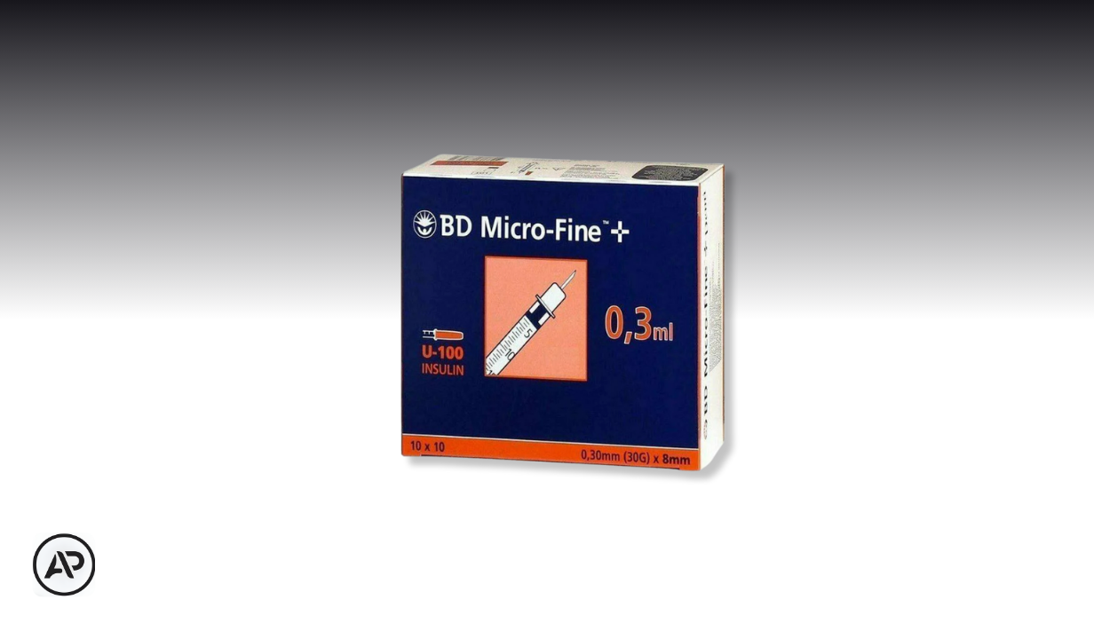 BD Micro Fine Plus Syringes – 0.3ml, U100, 30G x 8mm box 100