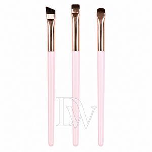 3Pcs Fine angled, ultra thin, oblique head brushes for eyebrows, eyeliner or lips